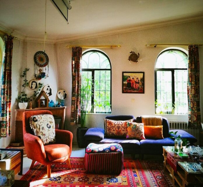 Vintage Pazar Buluntularıyla Bohem Bir Oturma Odası1
